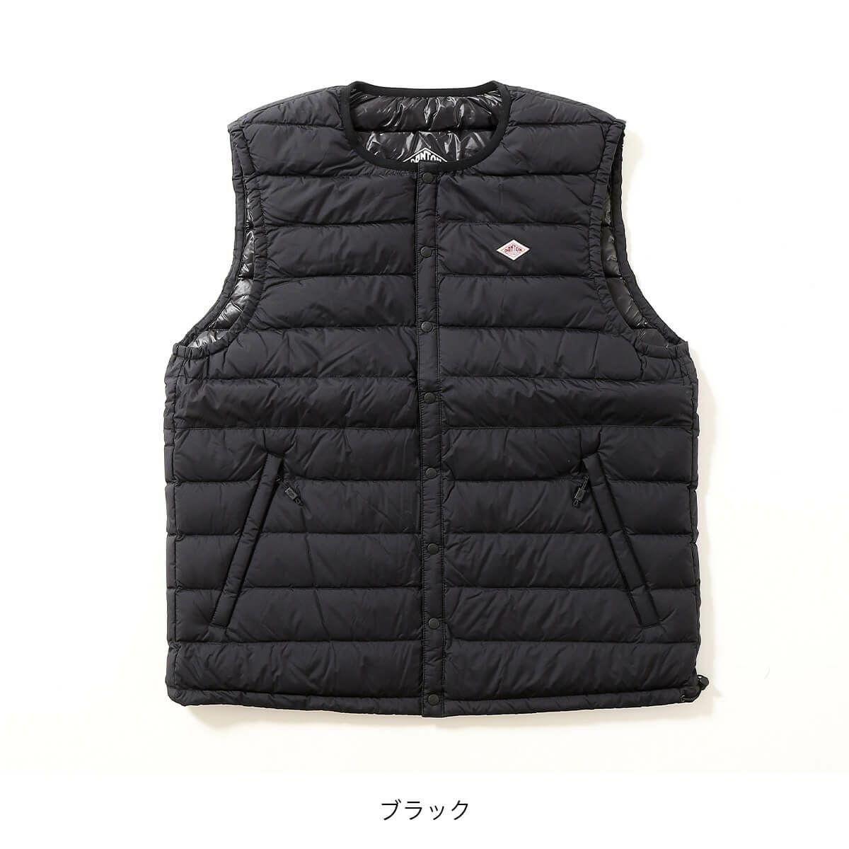 DANTON ダントン インナーダウンクルーネックベスト ナイロンタフタ