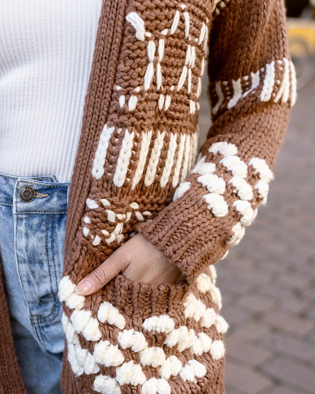 Bobble Knit Chunky Cardigan in Gingersnap – Sublime Boutique