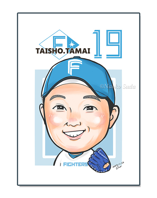 野球選手似顔絵 – イラストレーター スダナオ子の作品紹介サイト