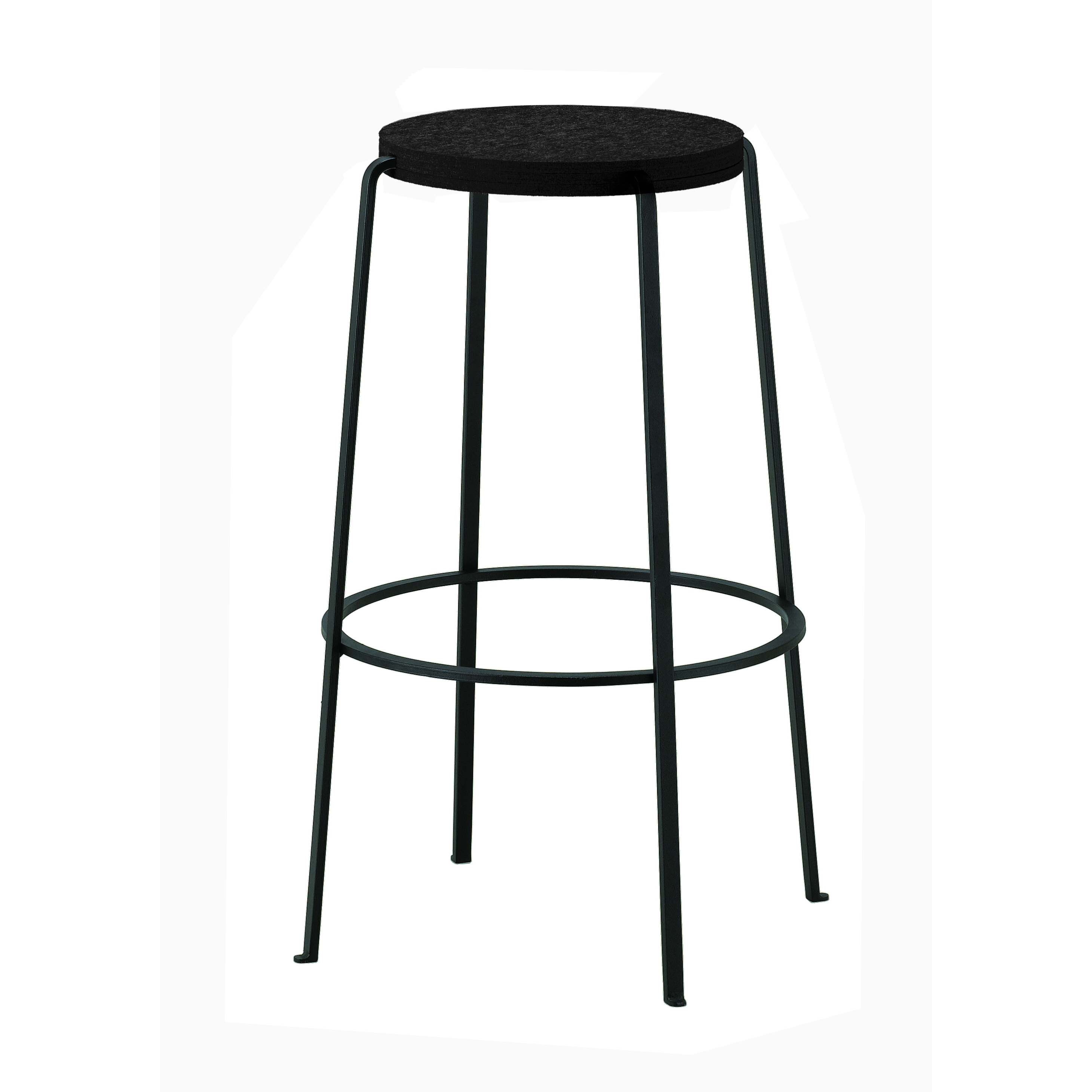 WORKER HIGH STOOL 720 BLACK | SUGIYAMA | Japanese Minimalist Solid