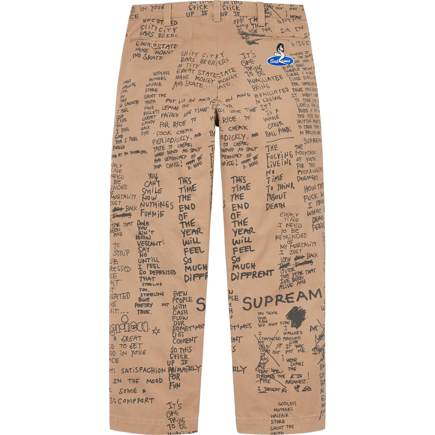 Gonz Poems Chino Pant | Supreme 23ss