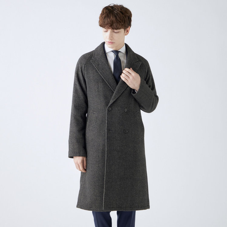 発送在庫あり】【SL】ウールブレンド ラグランダブルチェスターコート