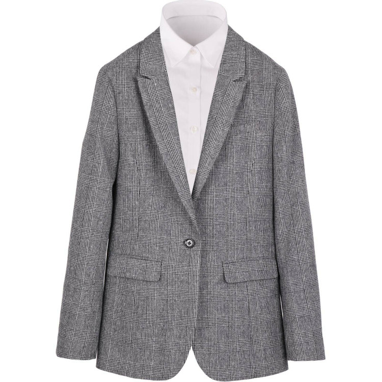 RELAX TAPERED】【秋冬】1釦ジャケット/グレー×グレンチェック