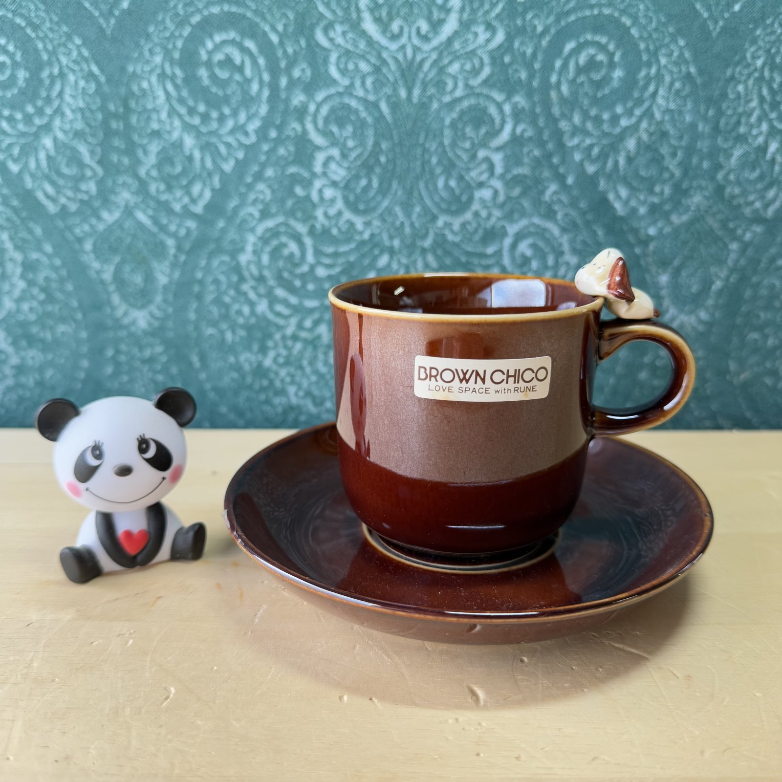 内藤ルネ ブラウンチコ Chico カップ＆ソーサー 大きめの通常サイズ