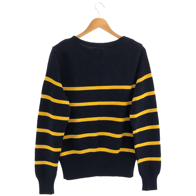 廃版モデル コットン ロゴ ワッペン ボーダー ニット | ブランド古着の