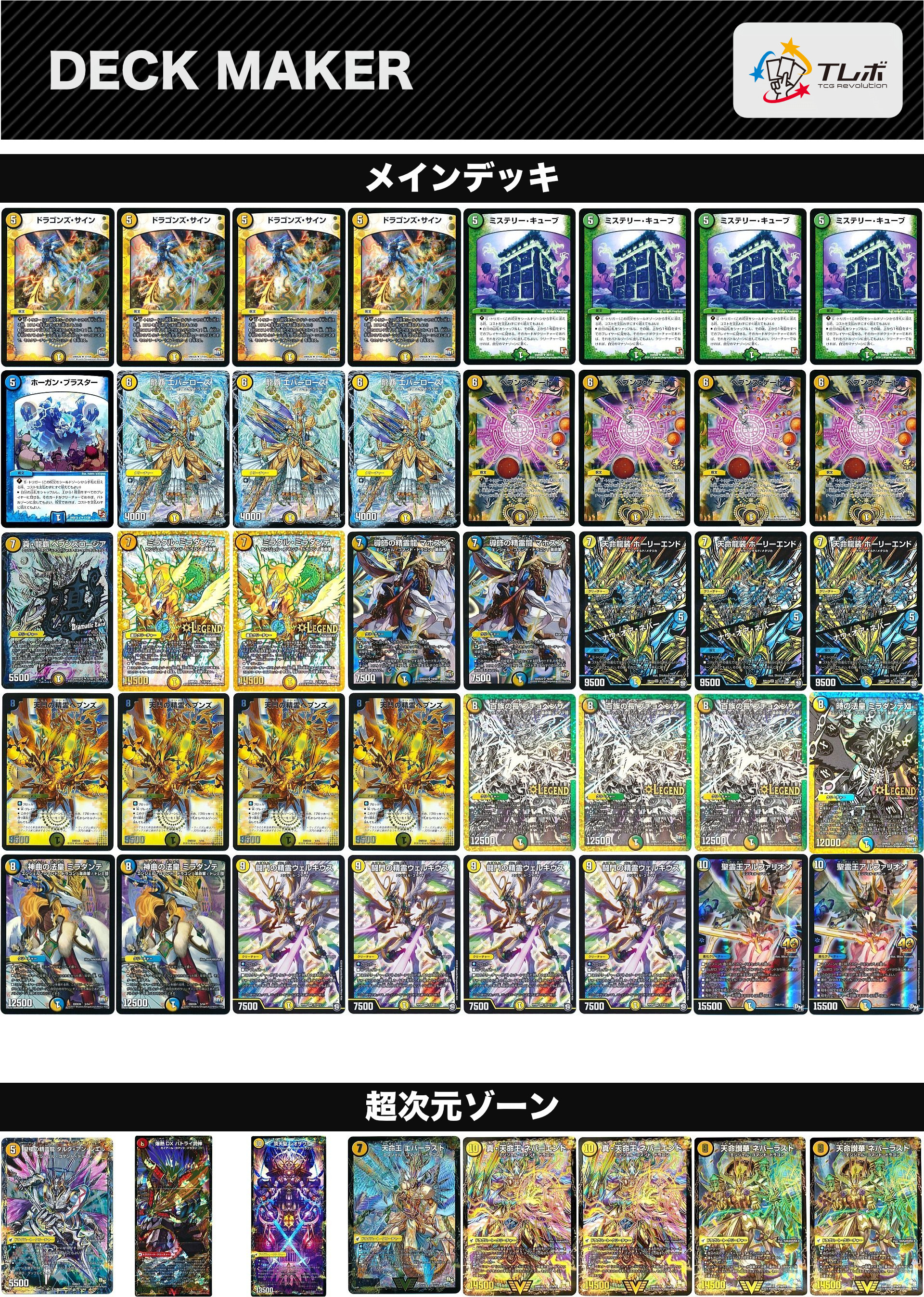 デュエルマスターズ 青白緑天門 怒涛の守り 鉄壁の攻め デッキレシピ