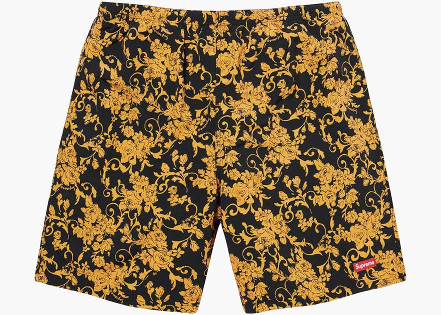 Supreme Nylon Water Short (SS20) Black Floral | Hype Clothinga