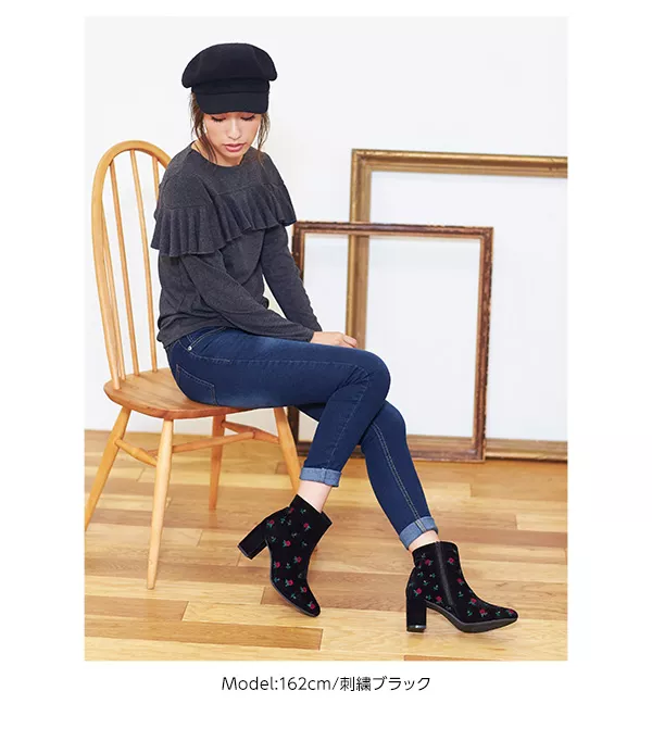 太ヒールショートブーツ [I1395] - レディースファッション通販 神戸