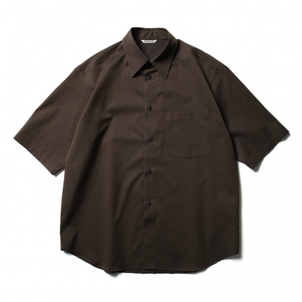 AURALEE / オーラリー | WASHED FINX HERRINGBONE HALF SLEEVED SHIRTS
