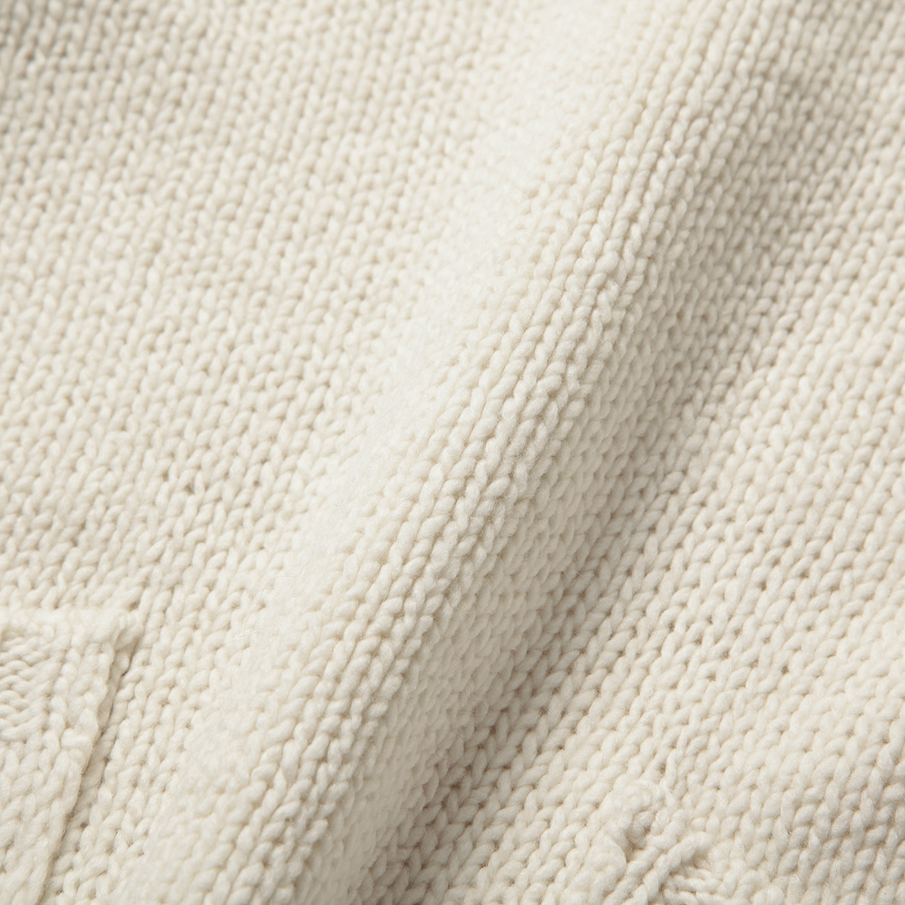 AURALEE / オーラリー | WOOL FELT YARN KNIT P/O (メンズ) - White