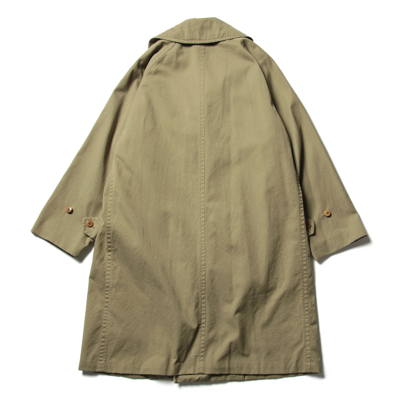 COMOLI / コモリ | コットンギャバ ダブルブレステッドコート - Khaki