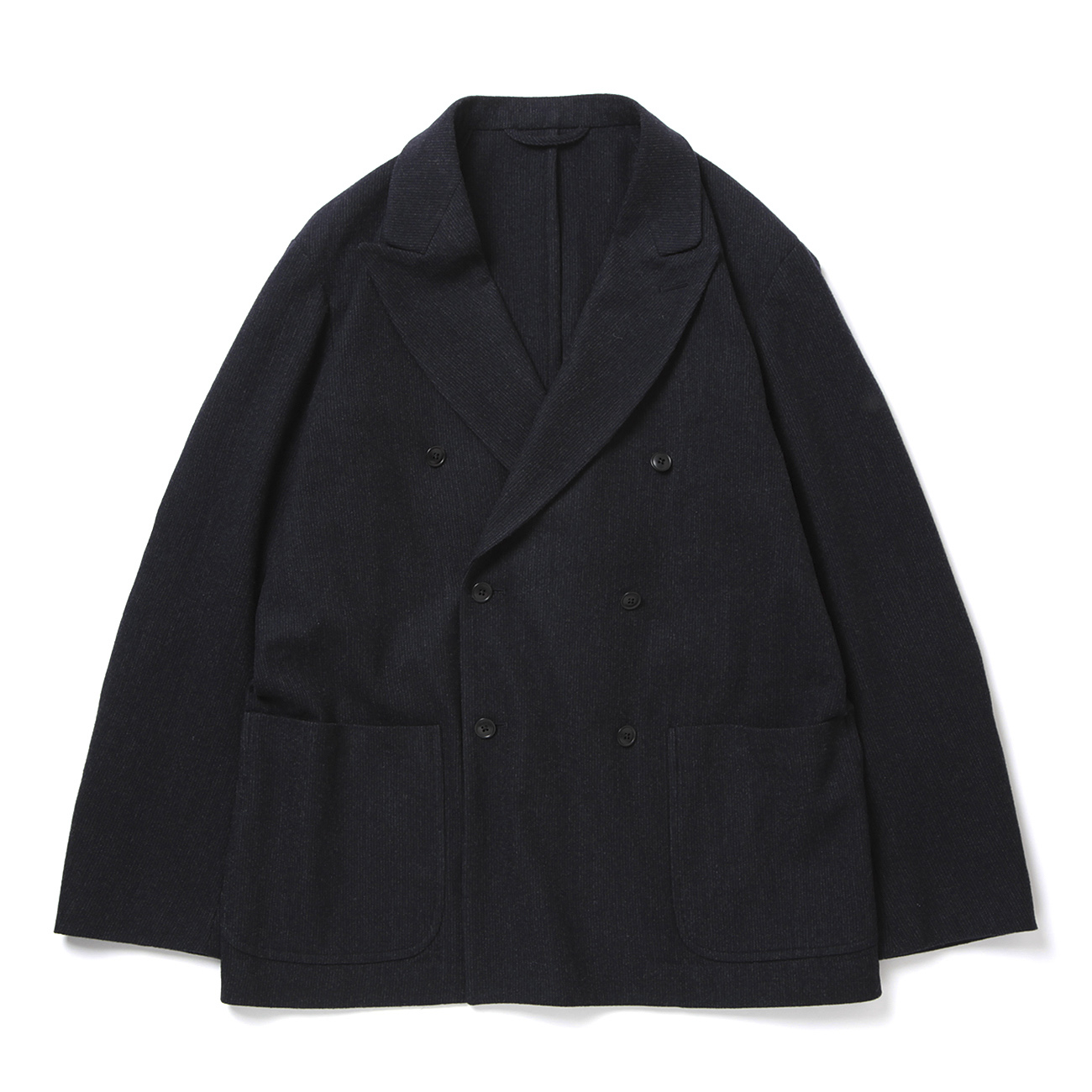 COMOLI / コモリ | リファインウール ダブルジャケット - Navy | 通販