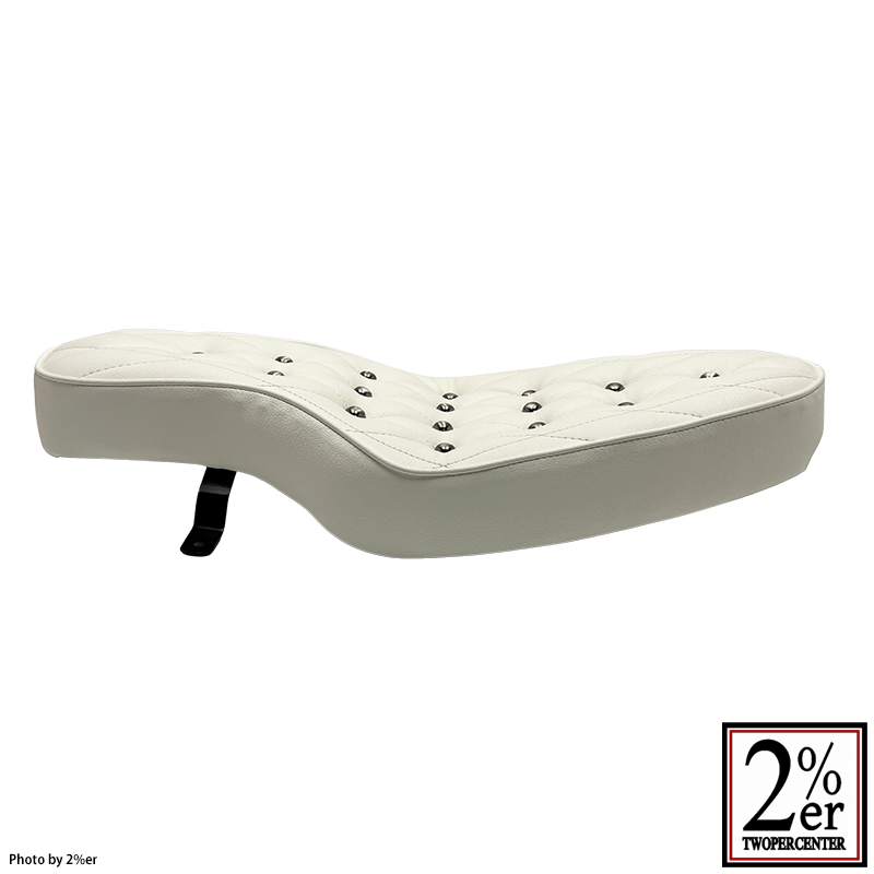 オールドスクールダブルシート ホワイト SR400/500 / 2％er