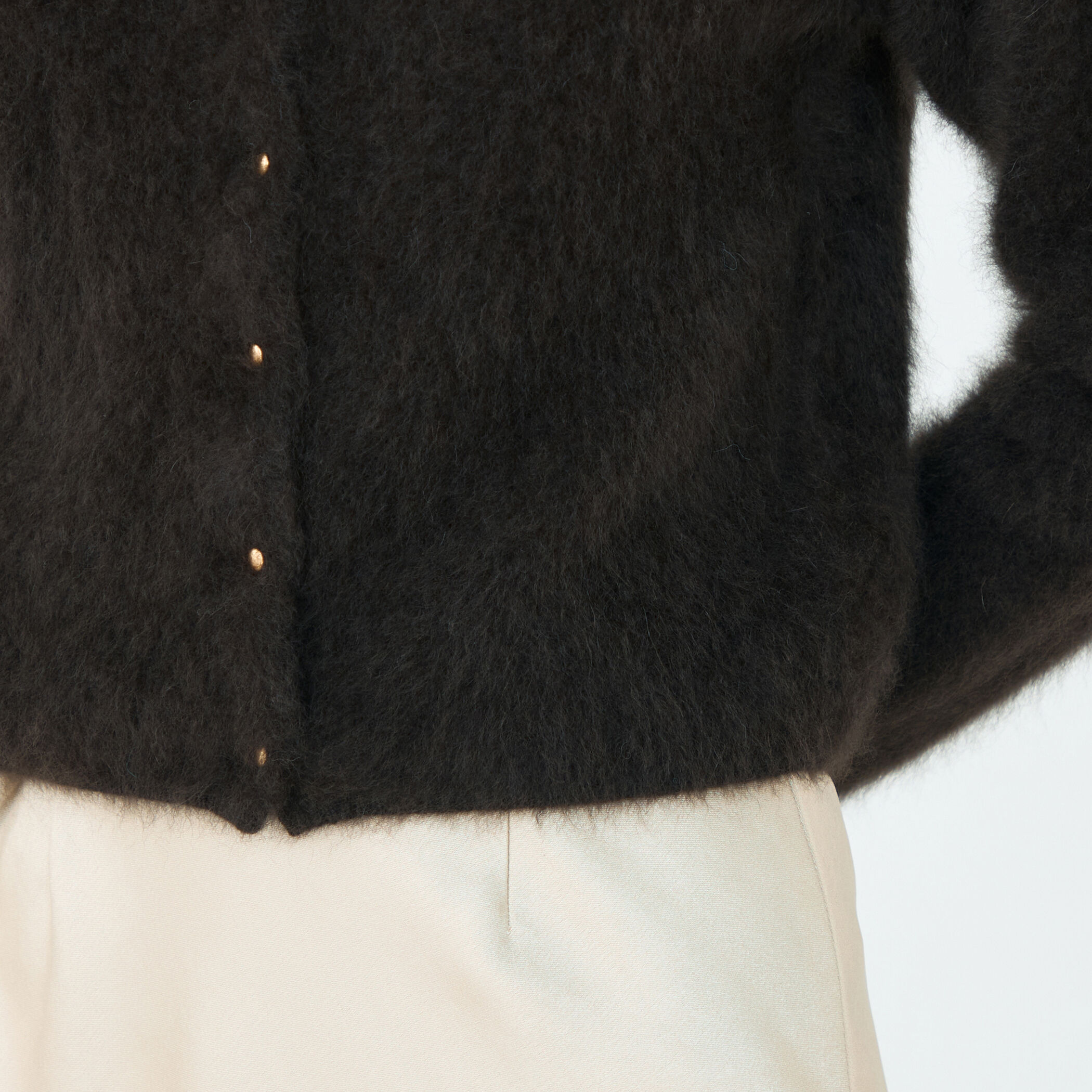 フラッフィーヤーン クルーネックカーディガン｜トゥモローランド 公式通販