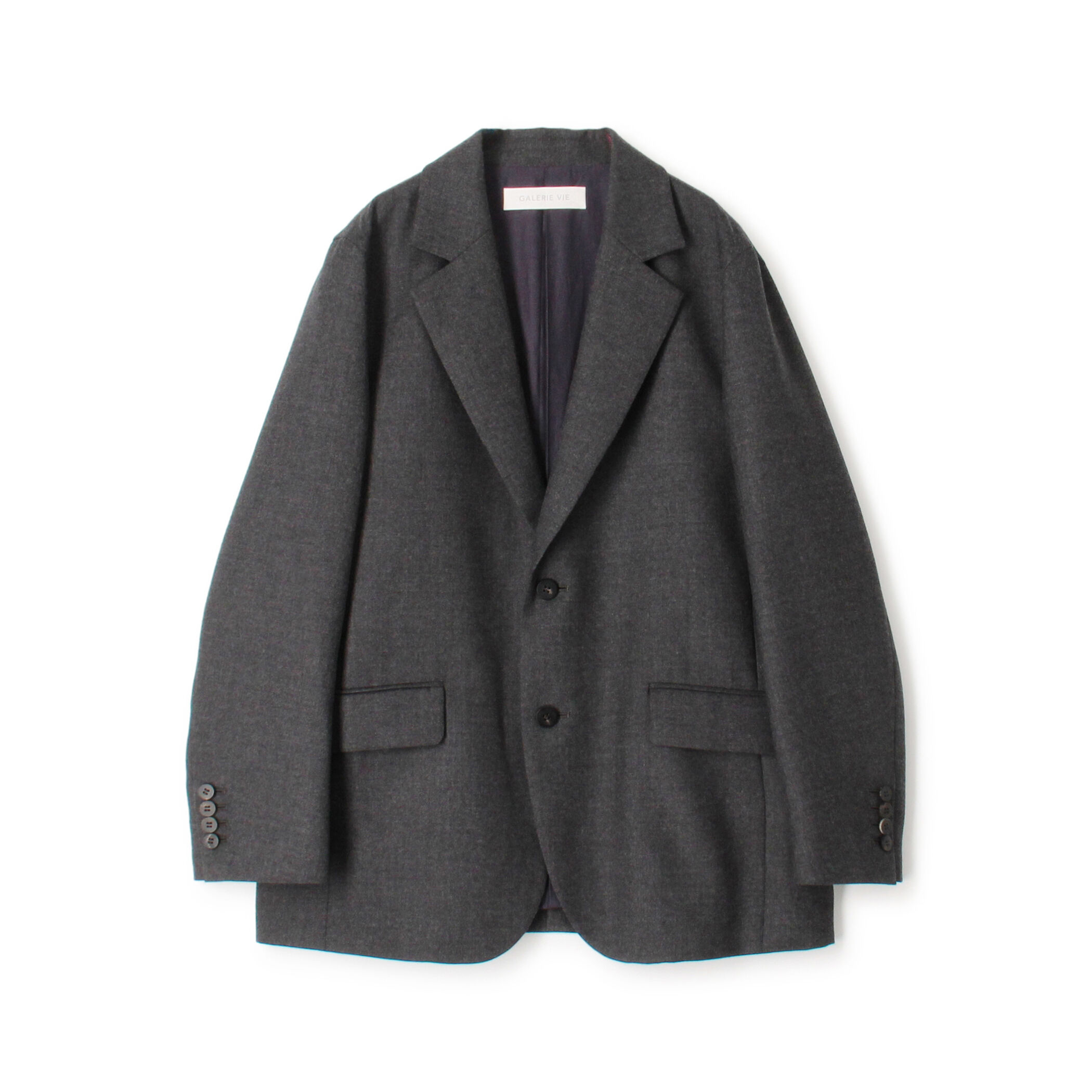 ウーステッドフラノ ボックスシルエットジャケット｜トゥモローランド