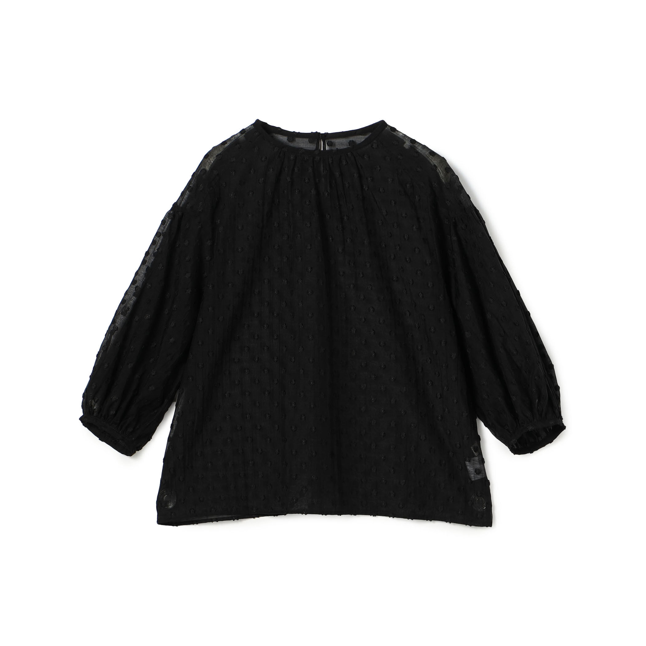 フラワーカットジャカード パフスリーブブラウス｜トゥモローランド