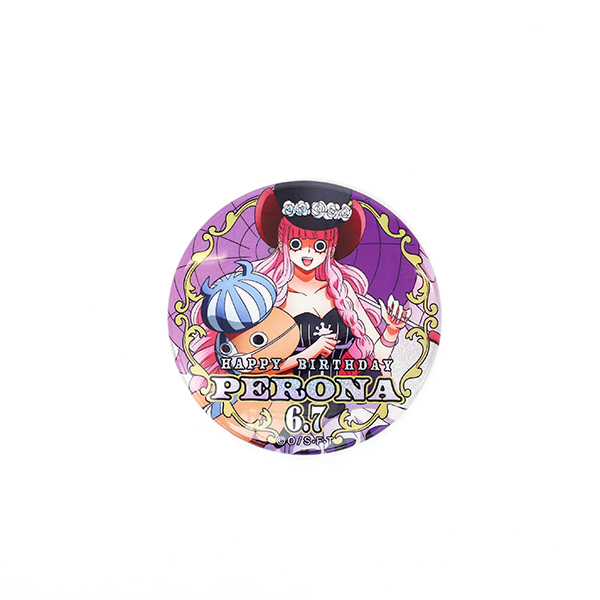 ワンピース】ハッピーバースデーホログラム缶バッジ［6.7 ペローナ