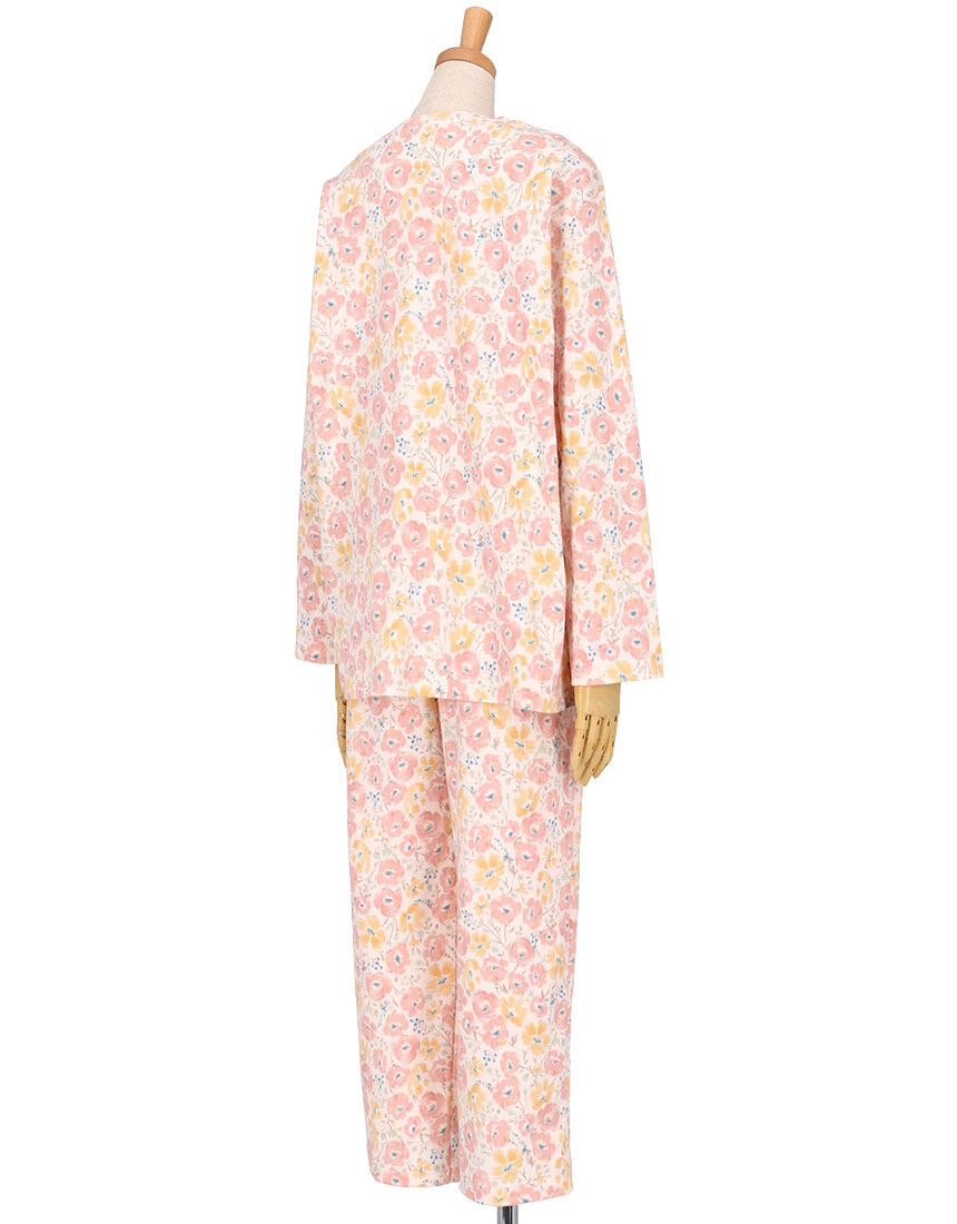 ウイング／スリープ 【綿100％】丸いお花柄 パジャマ EP6018