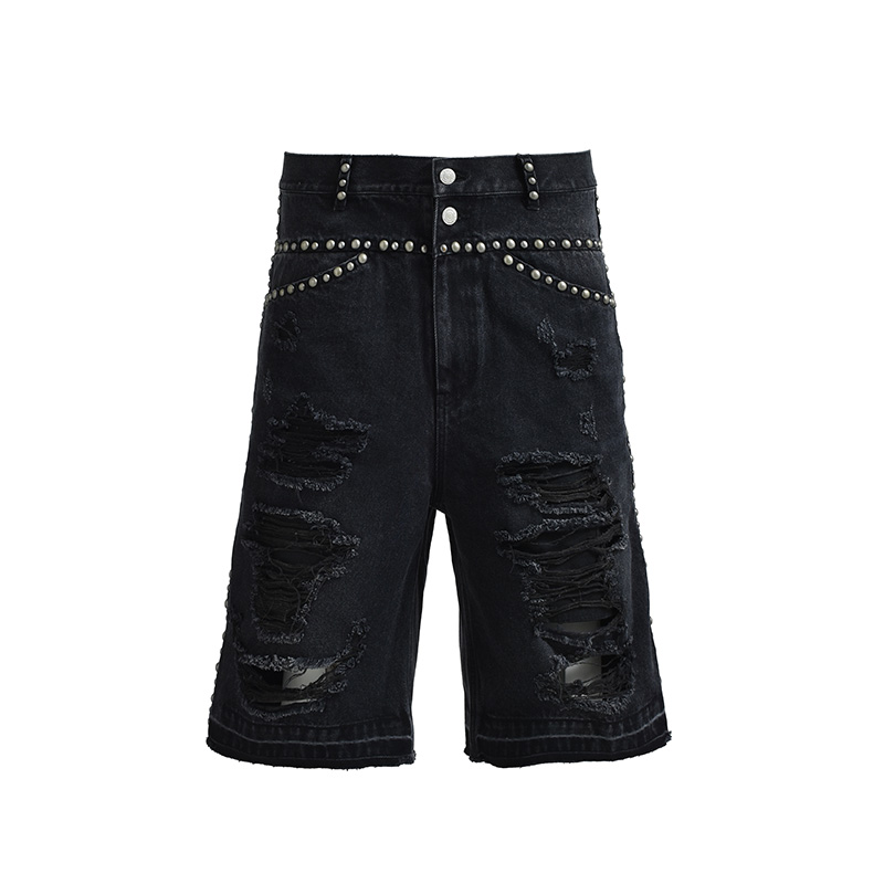 SUICIDE STUDS DENIM SHORTS -2.COLOR- | WALKIN STORE WEB SHOP