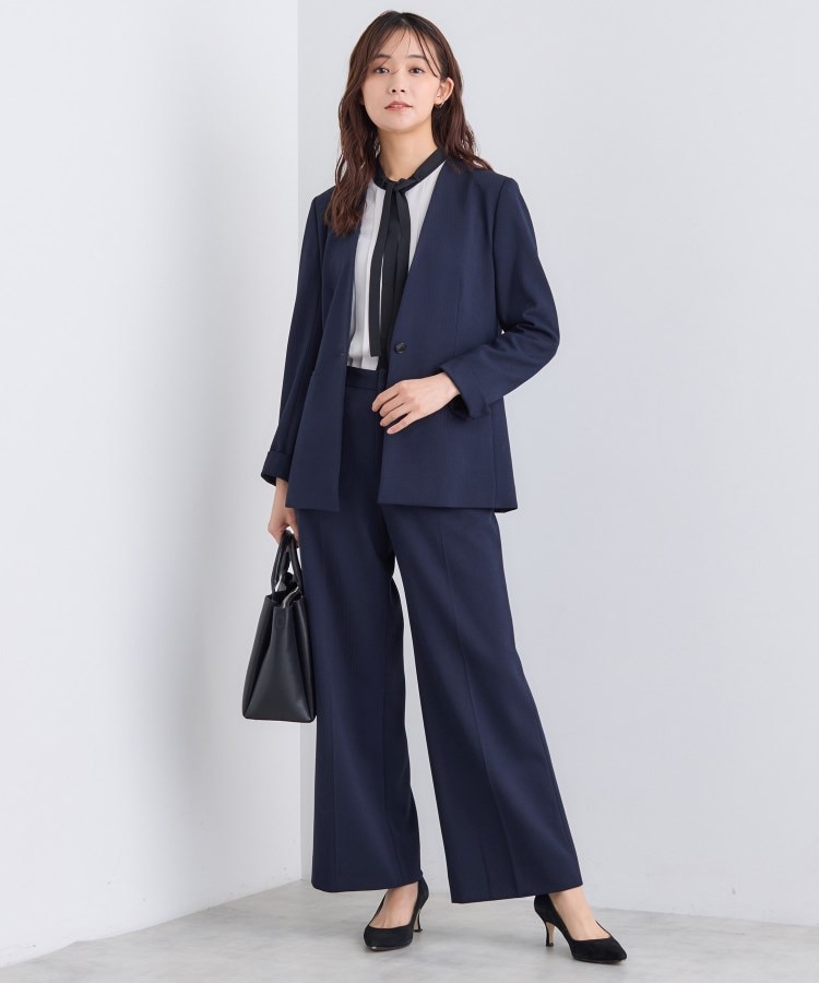 日本製／通勤スーツ】プレシャスドビー ワイドパンツ（パンツ(単品