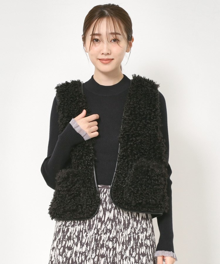 3色展開】パイピングプードルフェイクファーベスト（ベスト） | FFF