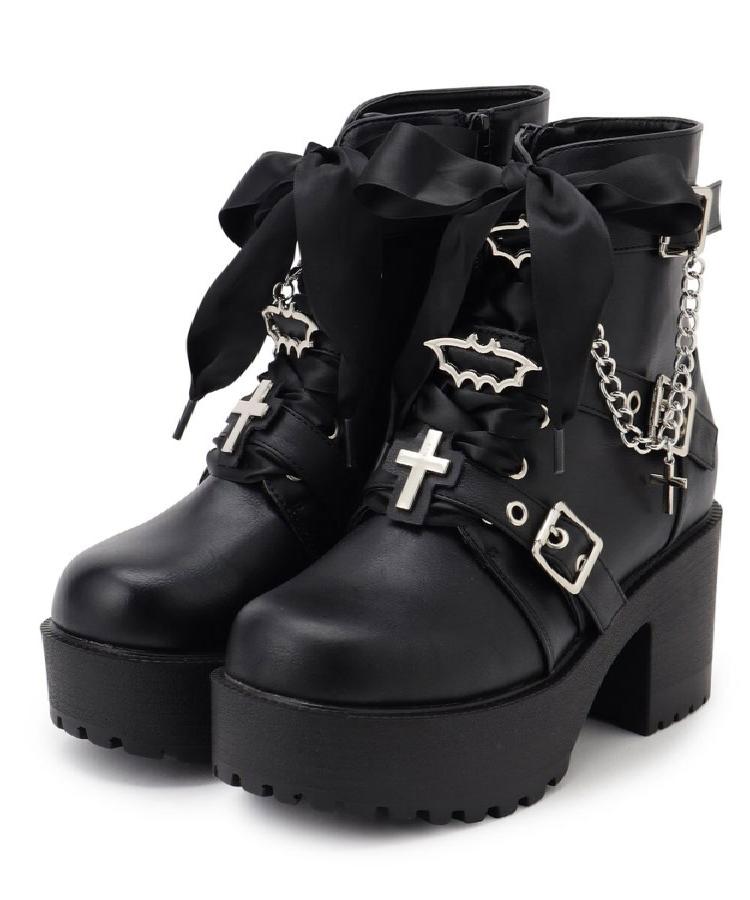 厚底×コウモリ×十字架スニーカー（ブーツ・ブーティ） | csT&P