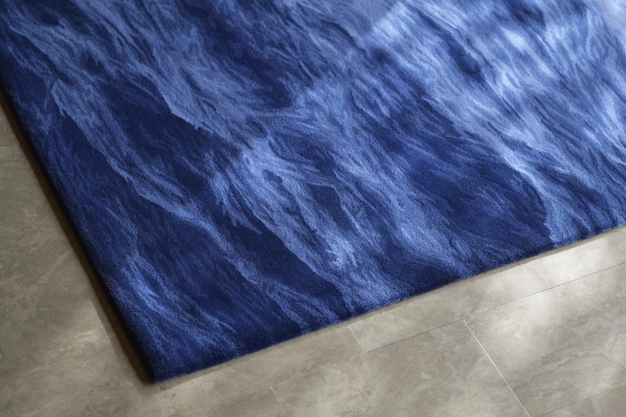 NAMI – Dark Blue（M） ｜ 山形緞通｜オンラインストア