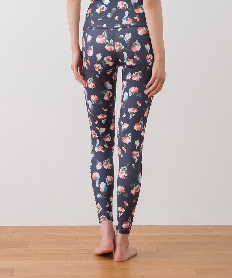 SUKALA】ローズプリントレギンス(XS・S・M・Lサイズ ブラック