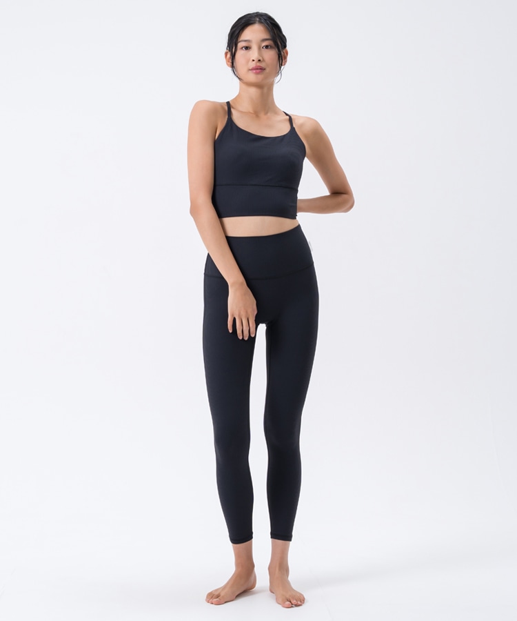 SUKALA】ベーシックリブアクティブレギンス(XS・Sサイズ ブラック