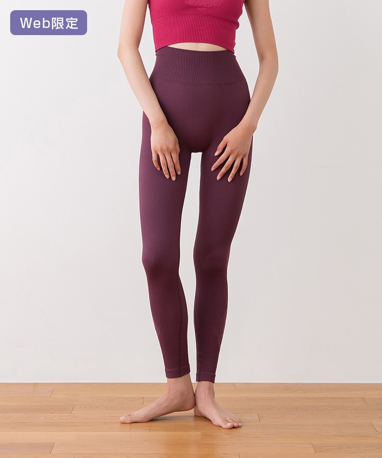 SUKALA】アクティブデイジーレギンス(Lサイズ ブラウン・ワイン