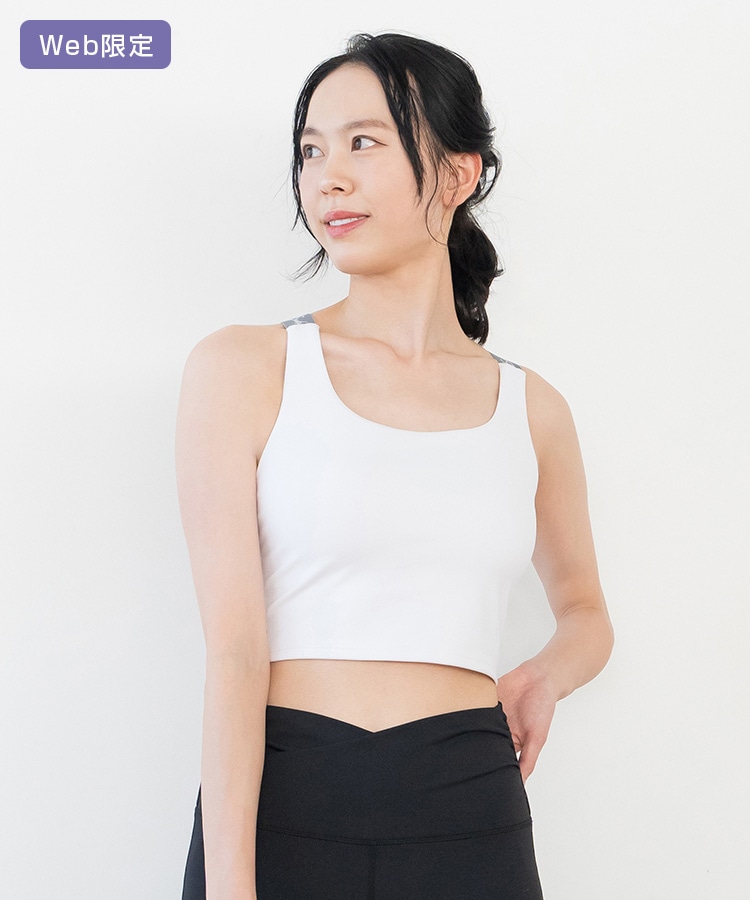 SUKALA】Yストラップロゴブラトップ(M・Lサイズ オフホワイト