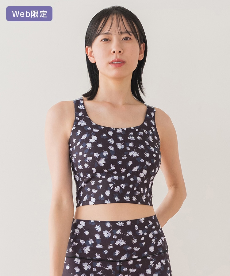 SUKALA】Yストラップロゴブラトップ(S・M・Lサイズ フラワーオレンジ