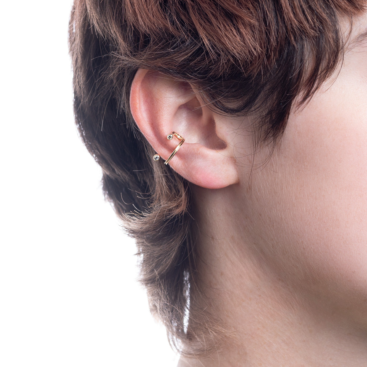 DROSERA ダイヤモンド イヤーカフ