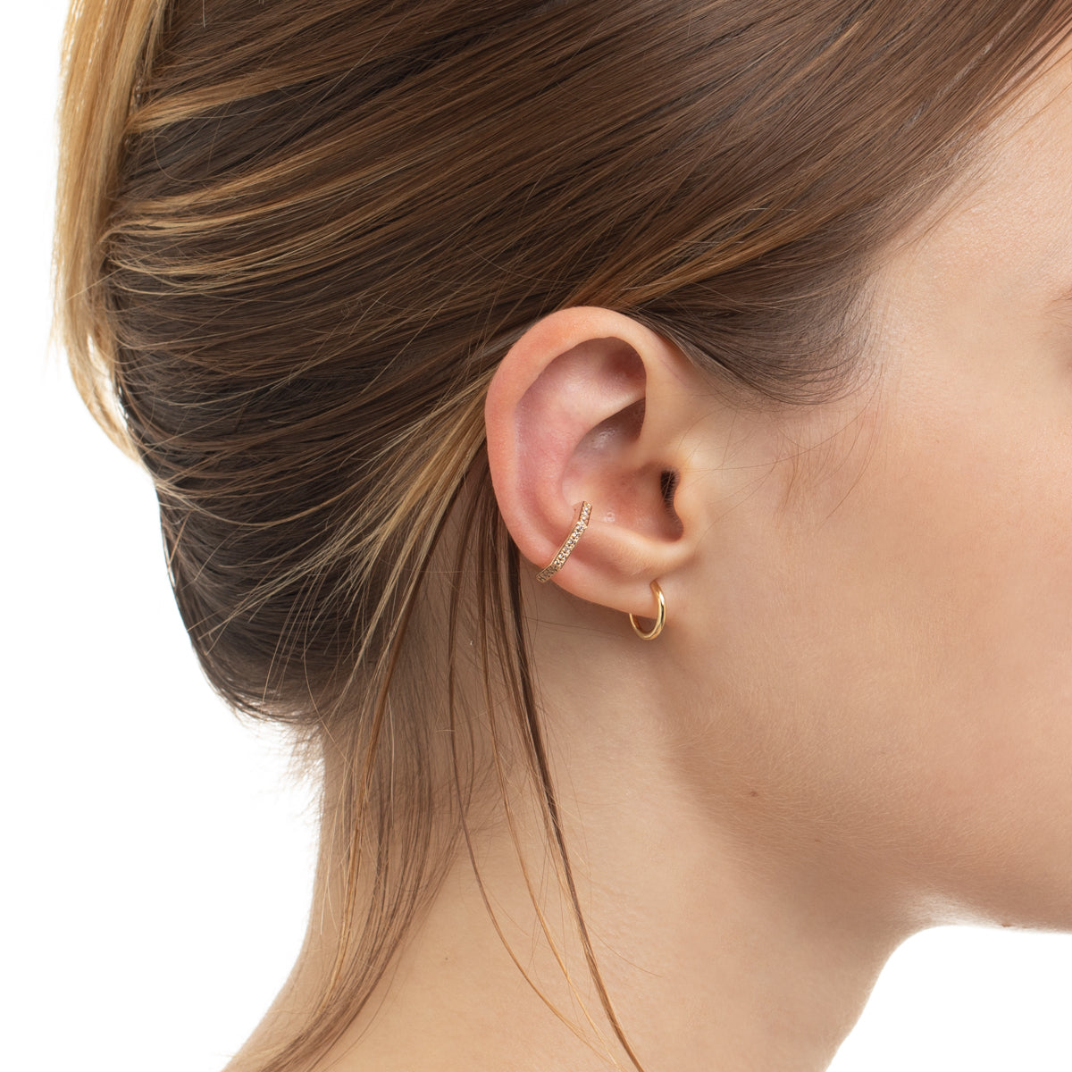 K18 MANHATTAN フープ ピアス M サイズ