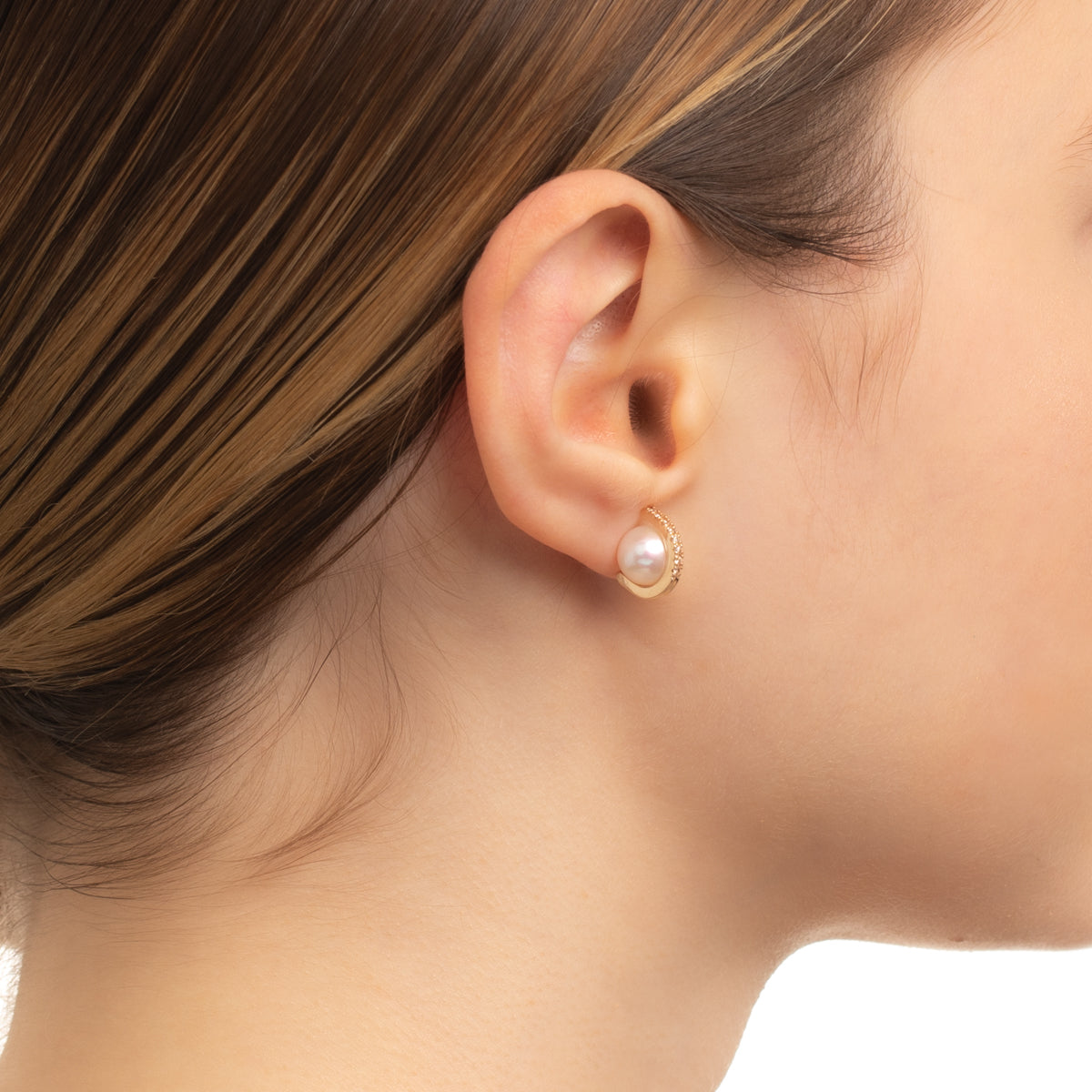 BELUGA アコヤパール ダイヤモンド ピアス M サイズ