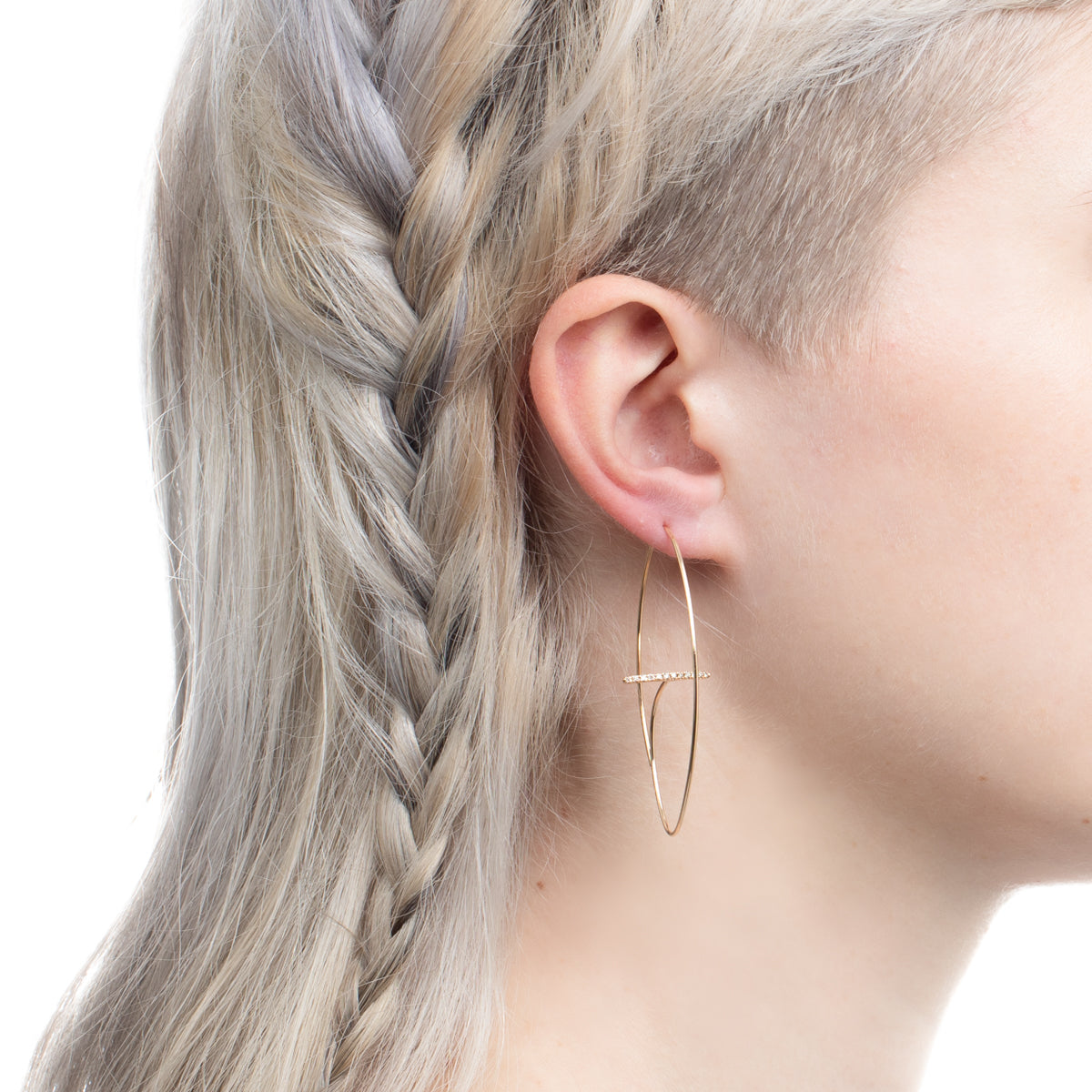 GOSSAMER ダイヤモンド フローティングピアス L サイズ