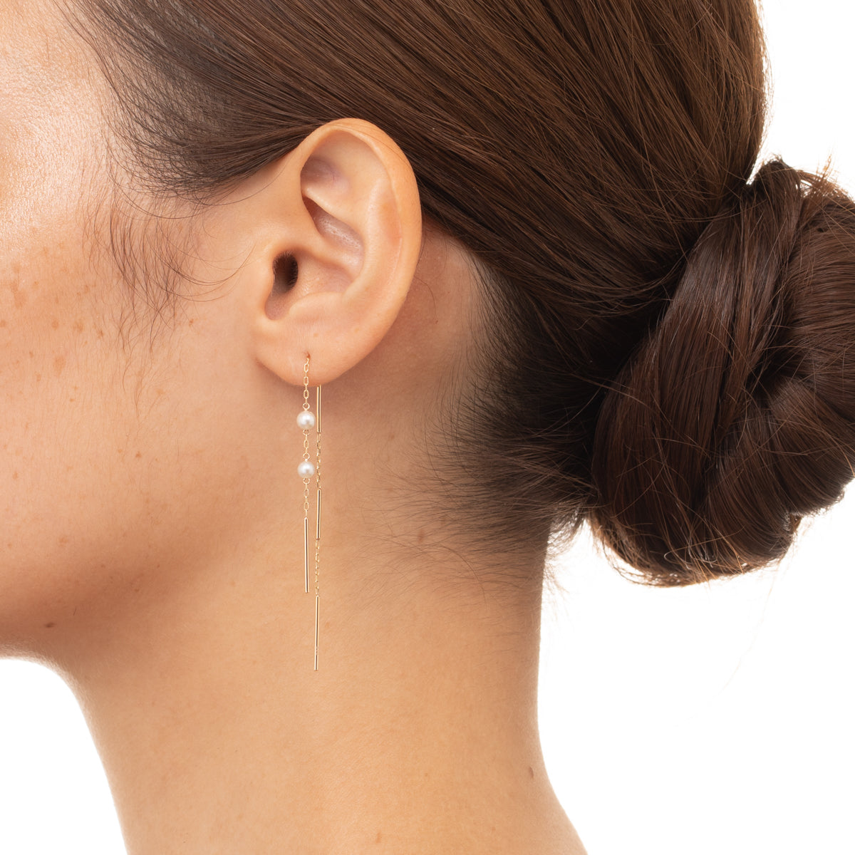 ALL ABOUT BASICS アコヤパール トグル チェーンピアス