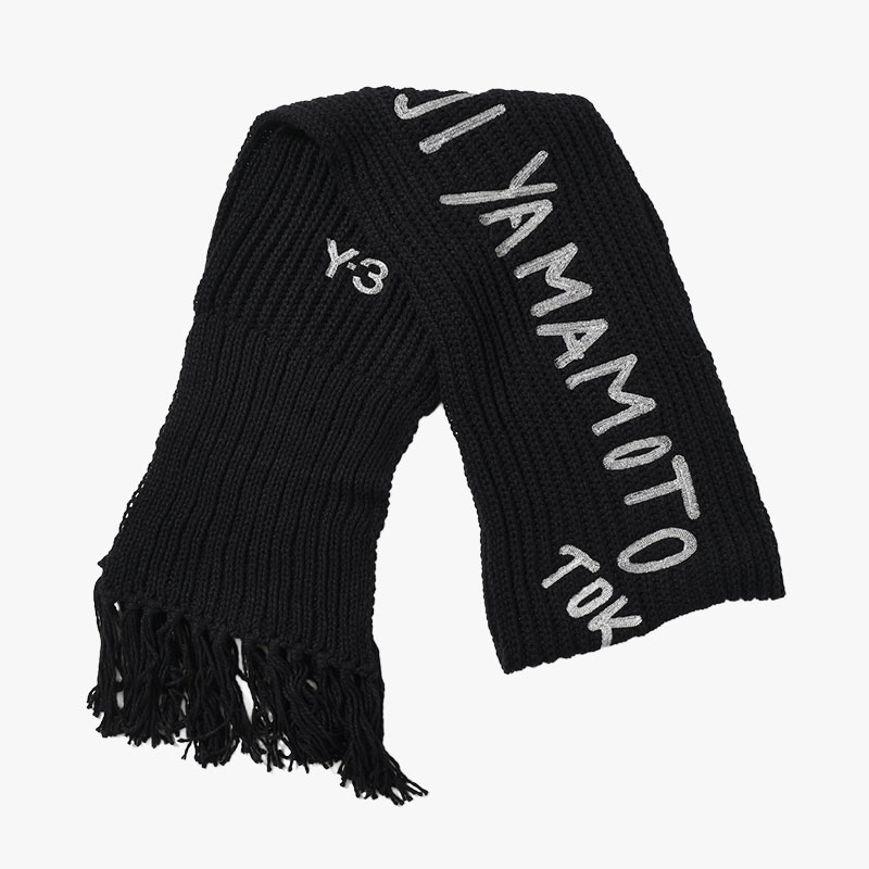 U Y-3 CHUNKY KNIT SCARF -BLACK- | IN ONLINE STORE