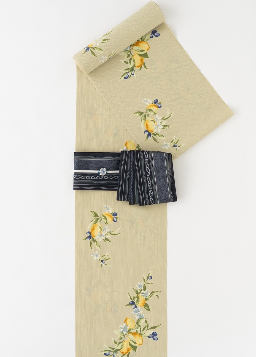 やまと可憐ゆかた 檸檬 鳥の子色（お取り寄せ品） | 浴衣 | やまと