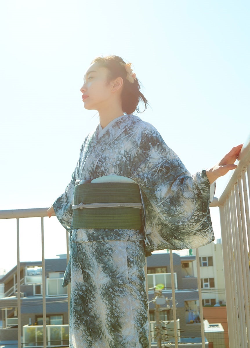 麻半幅帯 からむし 翡翠 | 帯 | やまとオンラインストア