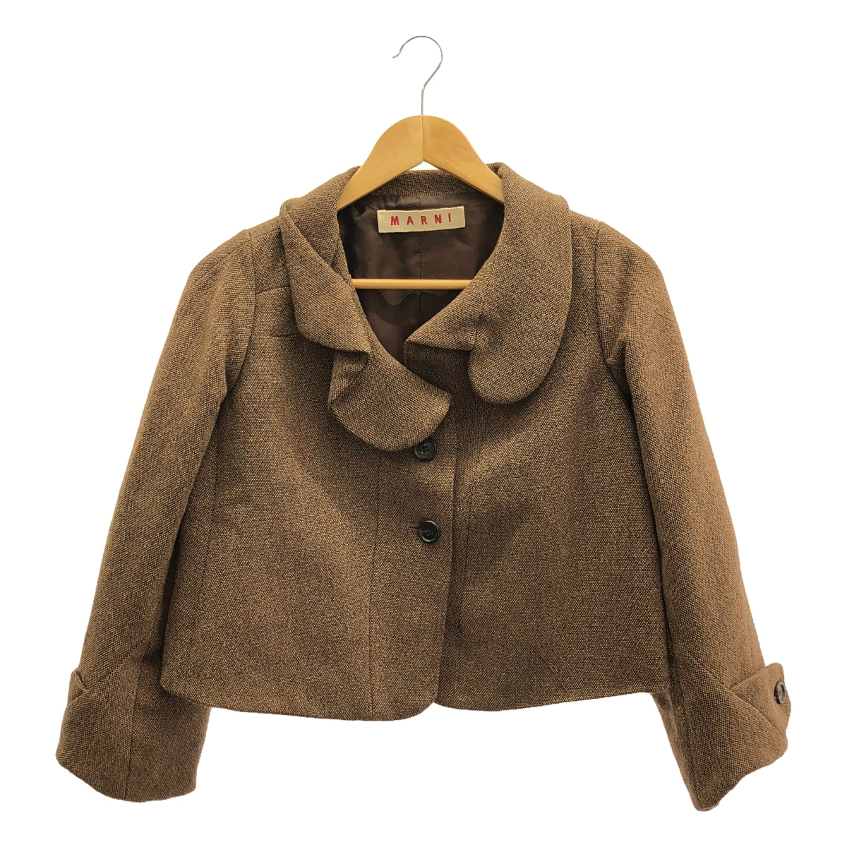 MARNI / マルニ | ラウンドカラー ウール ショートジャケット | 40