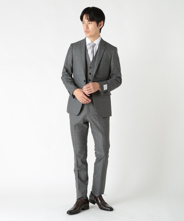 ウールブレンドメランジチェックスーツ｜メンズファッション通販 MEN'S