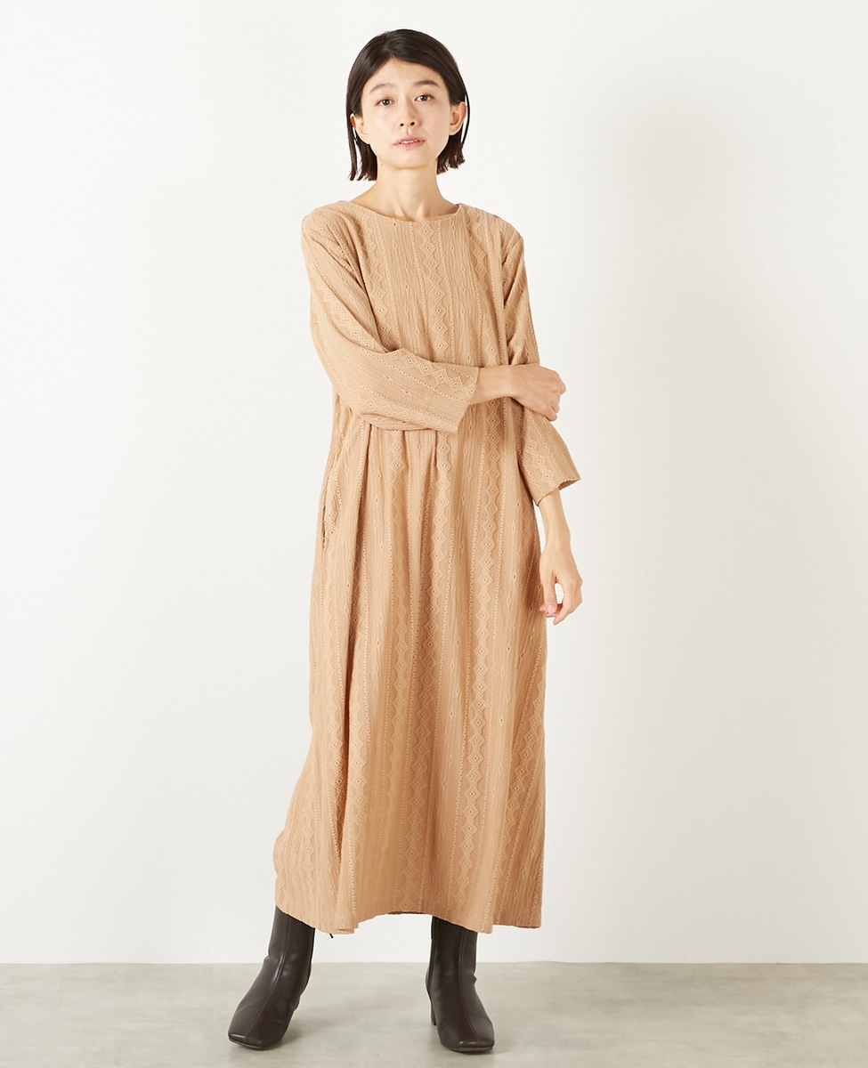 カットジャガードロングワンピース】｜MELROSE CLAIRE（メルローズ