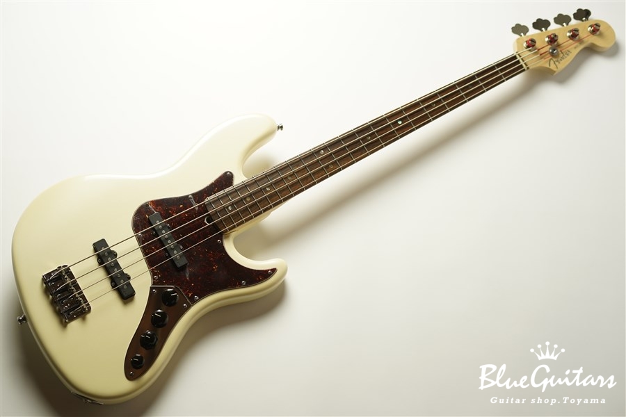 Fender American Deluxe Jazz Bass SCN - Olympic White Pearl | Blue