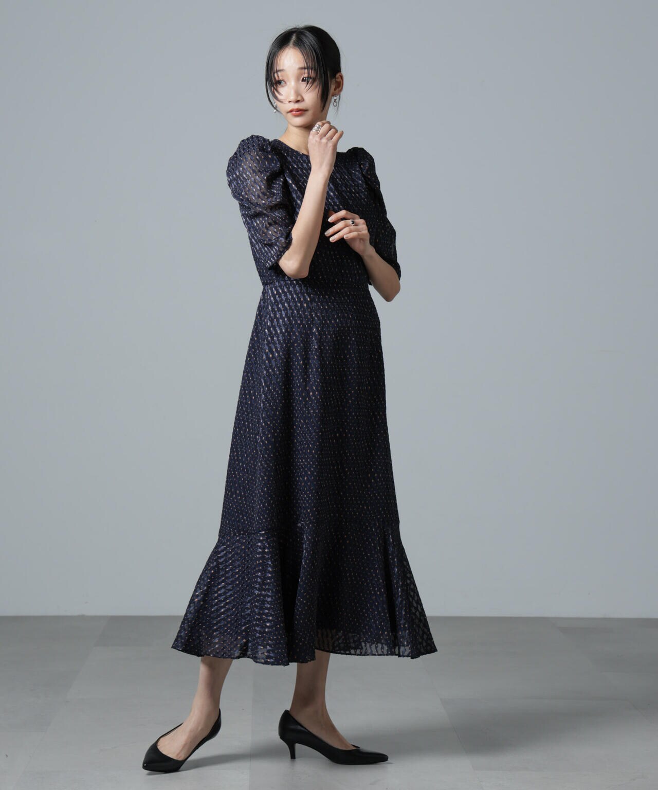 troisiemechaco / カットジャガード ワンピース