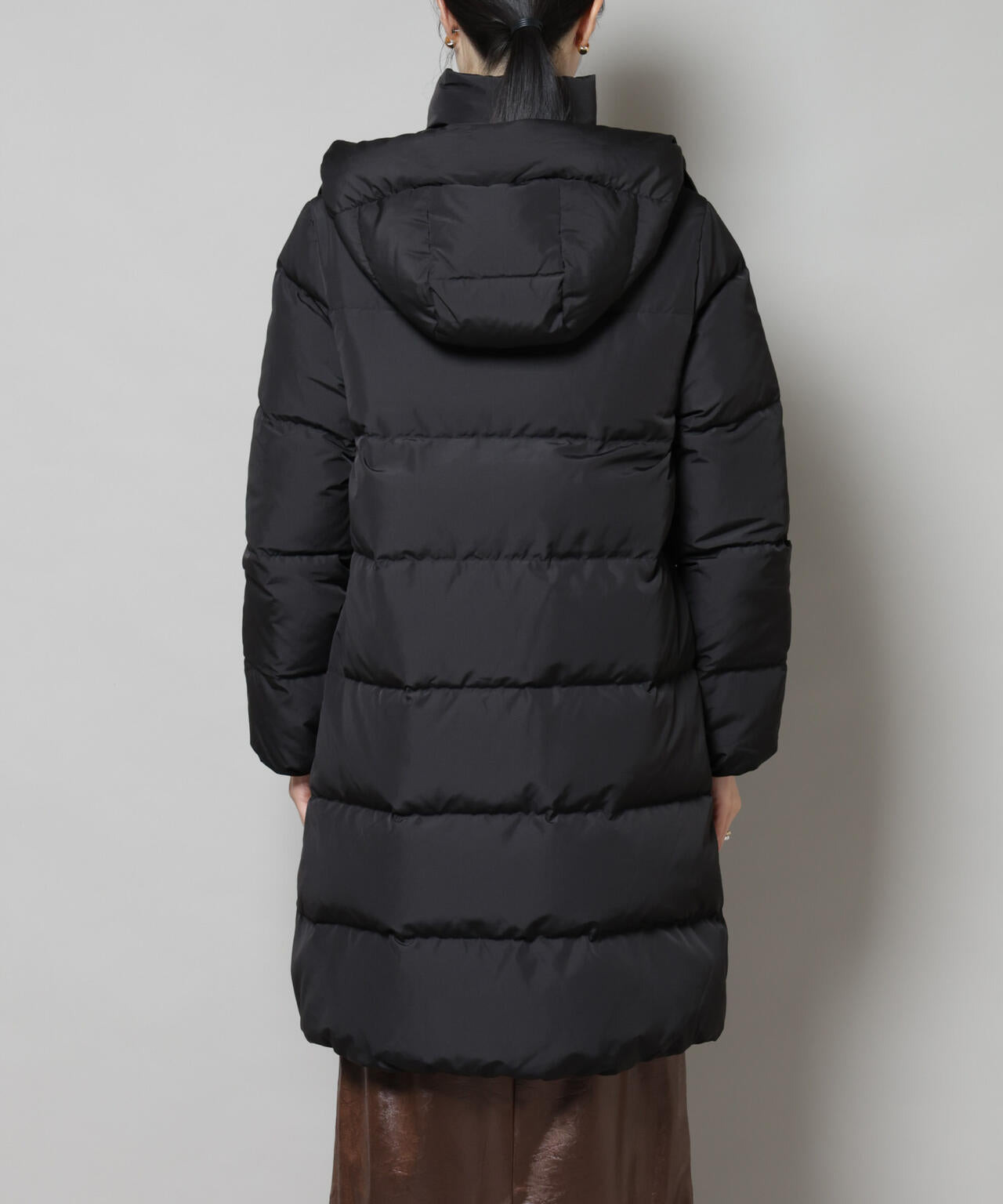 撥水加工 フード ロング ダウン コート