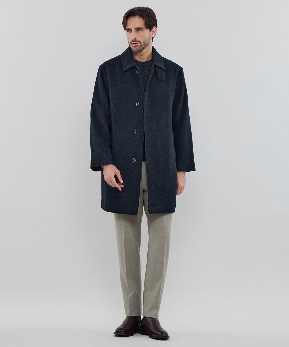 ROSLEY SL】【HEAT TWEED】ヒートツイードステンカラーコート(コート