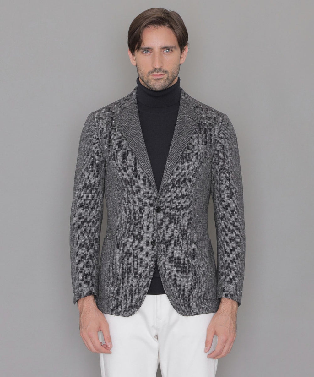 WEB・一部店舗限定】【FLEX JERSEY】ヘリンボーンジャケット
