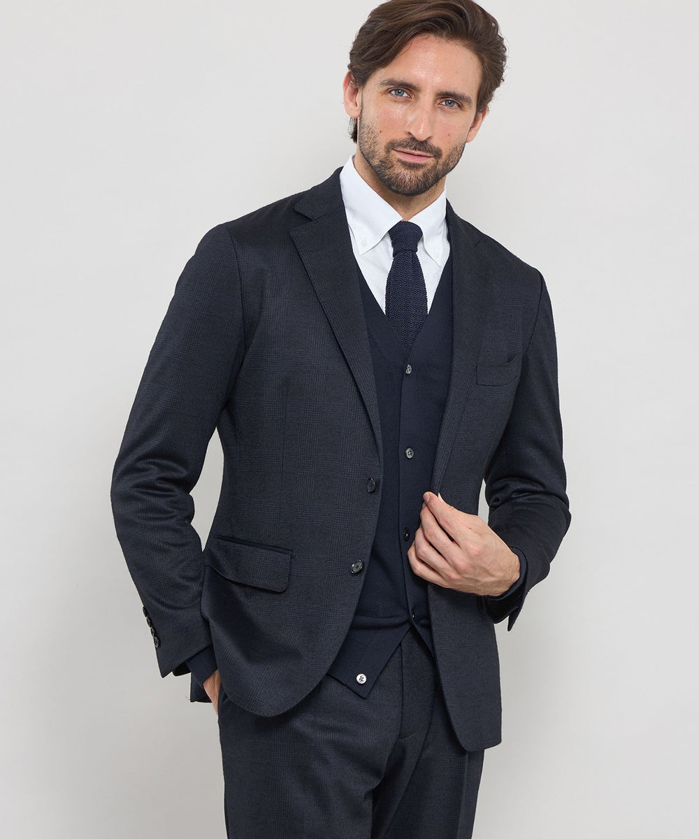 FLEX JERSEY】グレンチェックセットアップジャケット(ジャケット