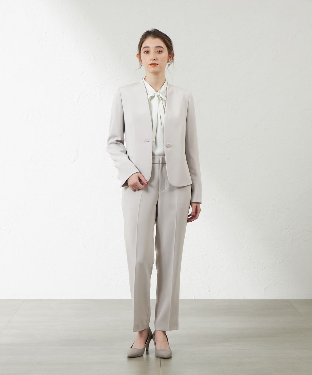 トリアセテートコンパクトノーカラージャケット(ジャケット)｜AMACA